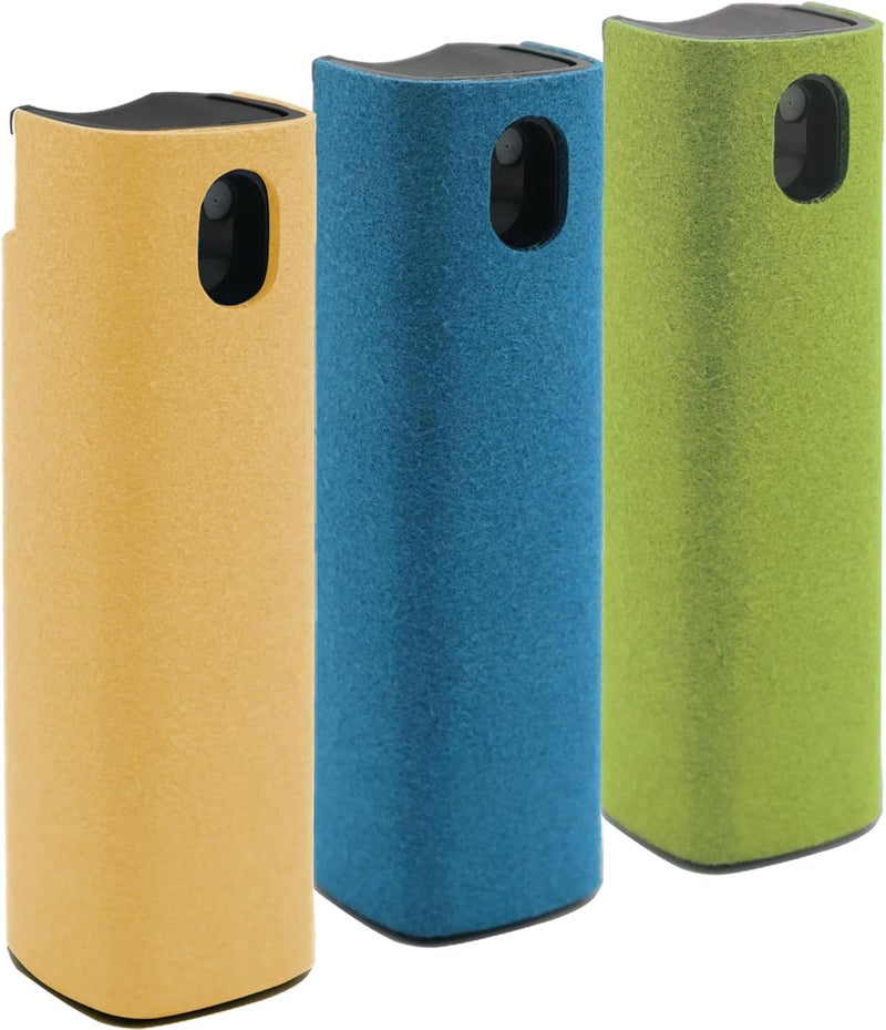 Hatstart Electronic Touch Screen Cleaner Spray and Wiper, Car Laptop Phone Computer TV Screen Cleaning Accessories for MacBook Display iPad iPhone, Fingerprint Eraser for Screens of Mac - Yellow Green Blue - Image 1